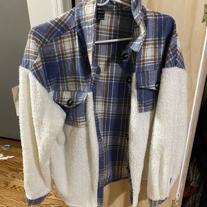 flannel and sherpa jacket